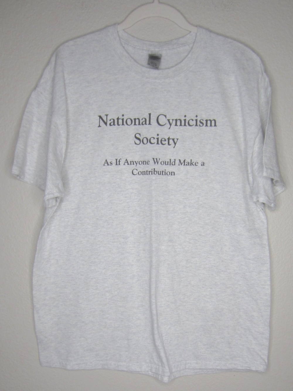 National Cynicism Society Shirt in heathered gray - Size XL